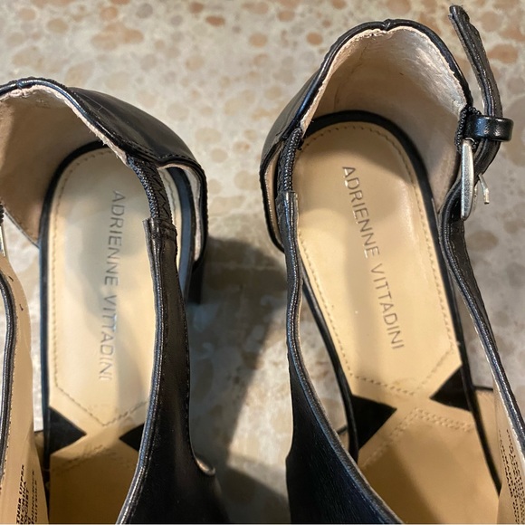 Adrienne Vittadini Shoes Heels Woman’s Leather Bootie Open Toe 7.5 ankle boots - Picture 4 of 10